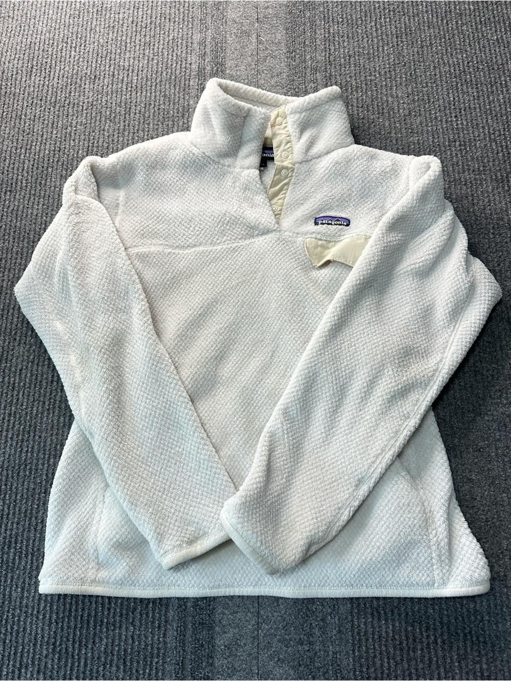🏔️ Patagonia Re-Tool Snap-T Pullover Fleece | Size Medium | ivory (1 12)